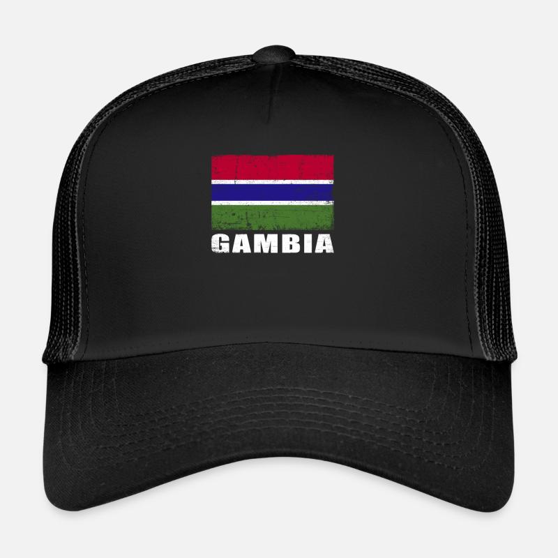 Gambie Drapeau Grunge Gambie Drapeau Casquette trucker 