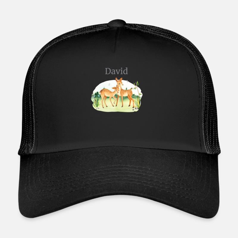 Waldtier Reh Blumen Name David Trucker Cap
