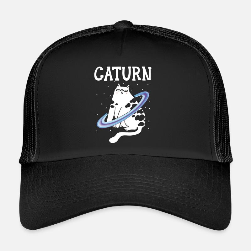 Caturn Cat Propriétaire Saturn Astronome Astronomie Casquette trucker 