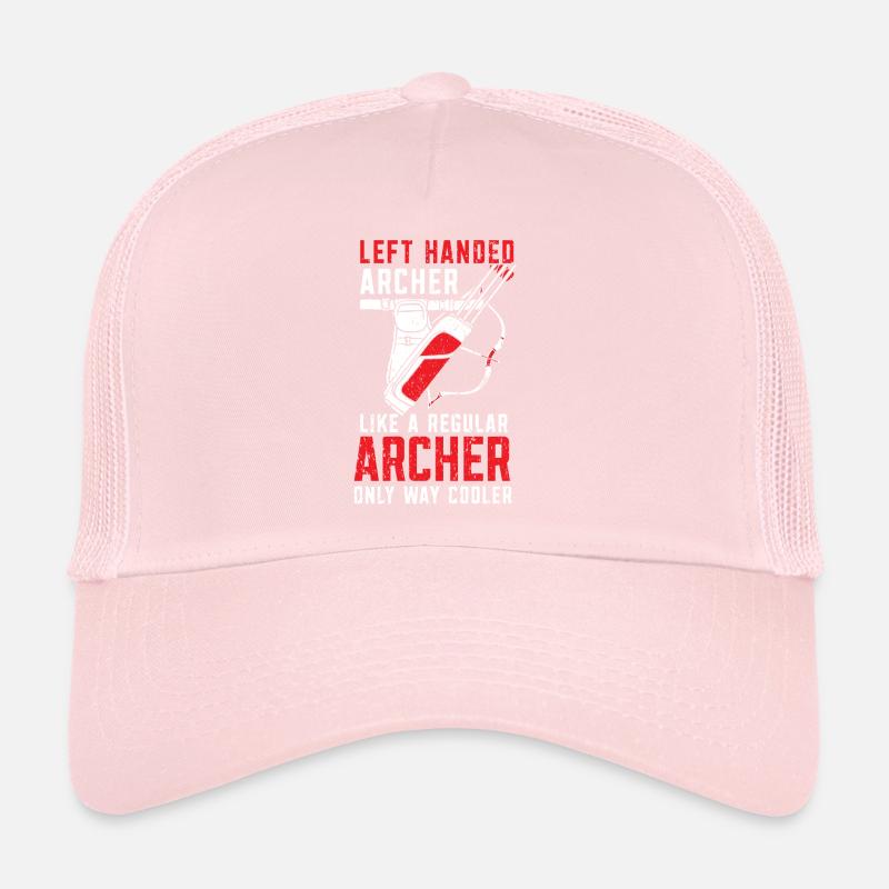 Left Handed Archer Archery Bowman Bowhunter Trucker Cap