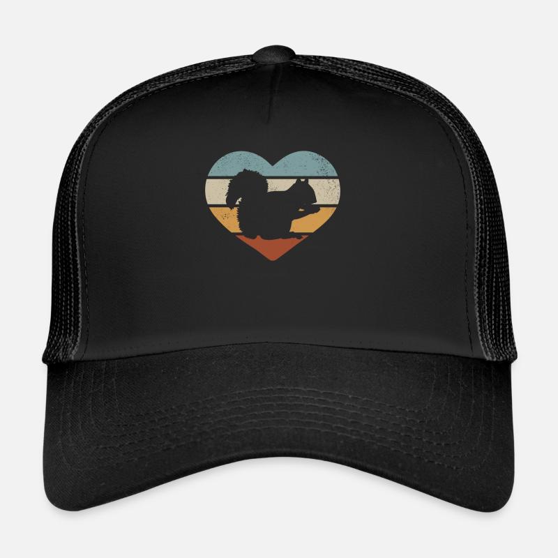 Écureuil Coeur Écureuil Amant doux Casquette trucker 