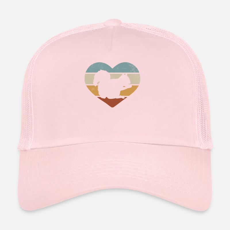 Squirrel Heart Squirrel Lover sweet Trucker Cap