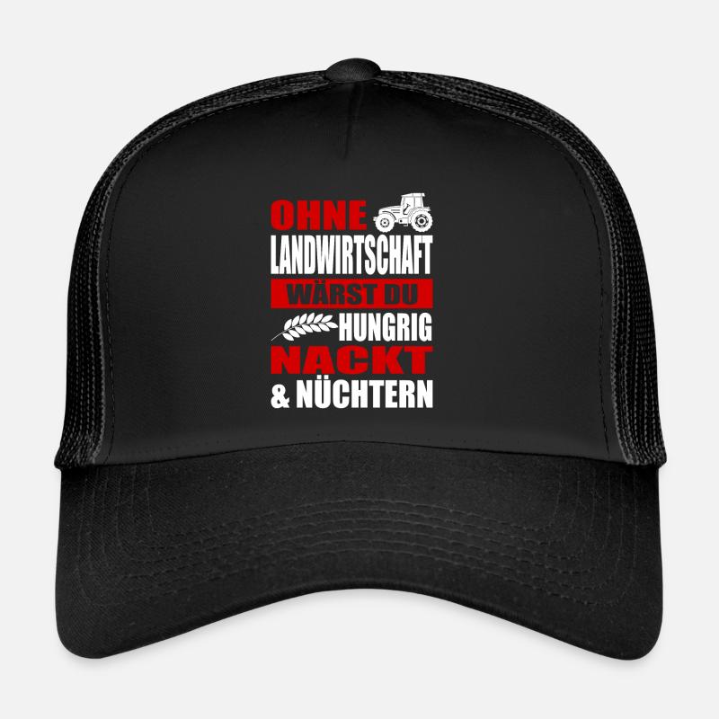 Bauernprotest Bauerndemo Trecker-Demo Landwirt - Trucker Cap - Schwarz/Schwarz