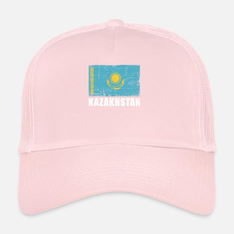 Drapeau du Kazakhstan Grunge Drapeau du Kazakhstan Casquette trucker 