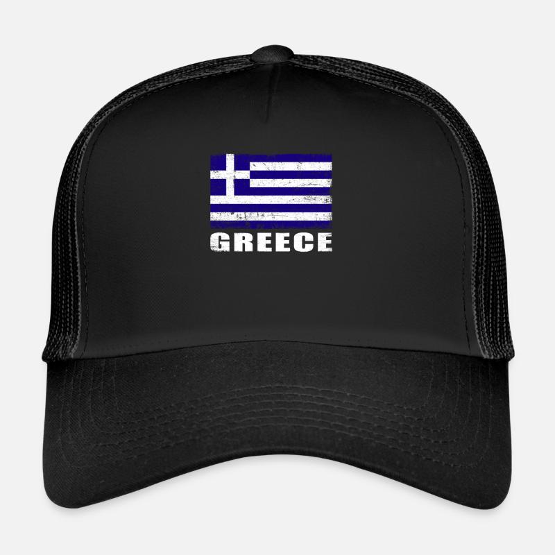 Grèce Drapeau Grunge Grèce Drapeau Casquette trucker 