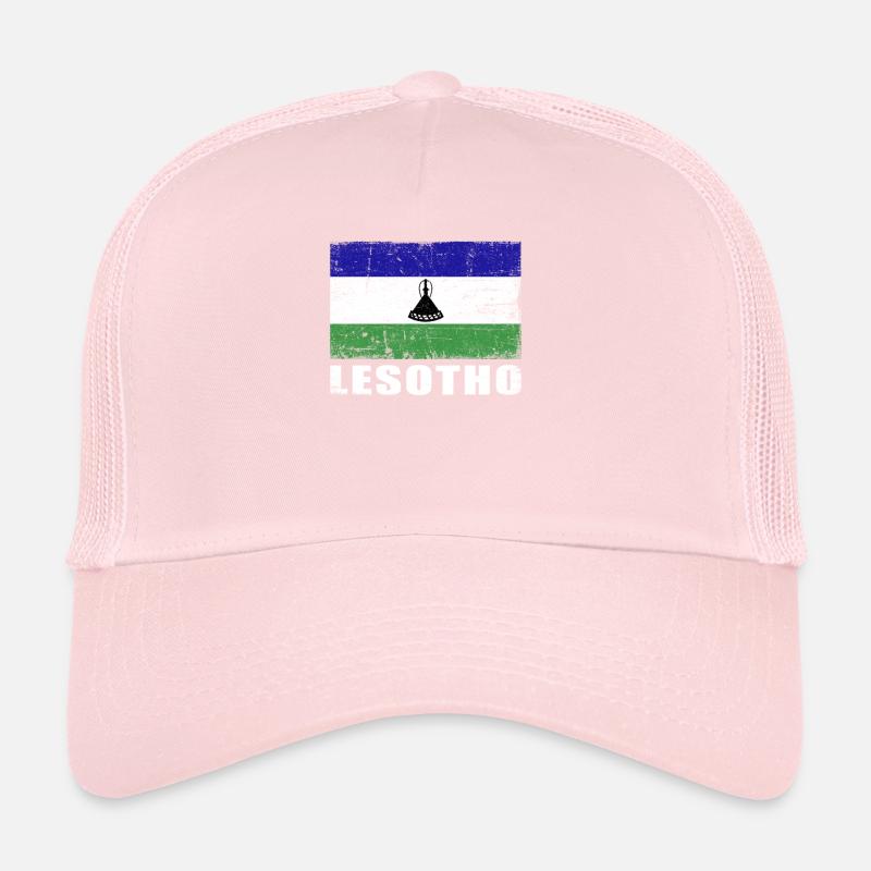 Drapeau du Lesotho Grunge Drapeau du Lesotho Casquette trucker 