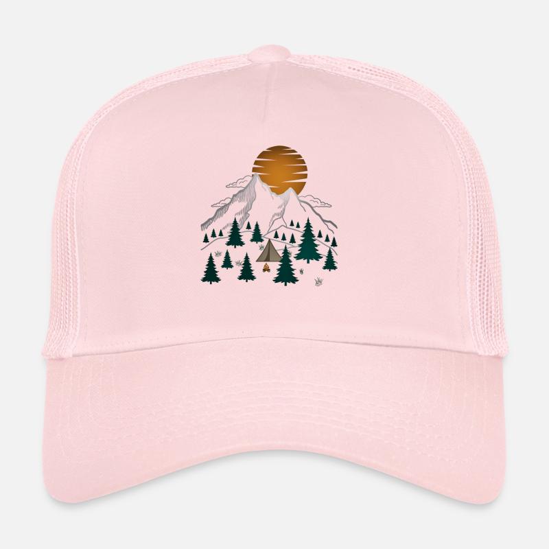 Camping in the mountains Trucker Cap