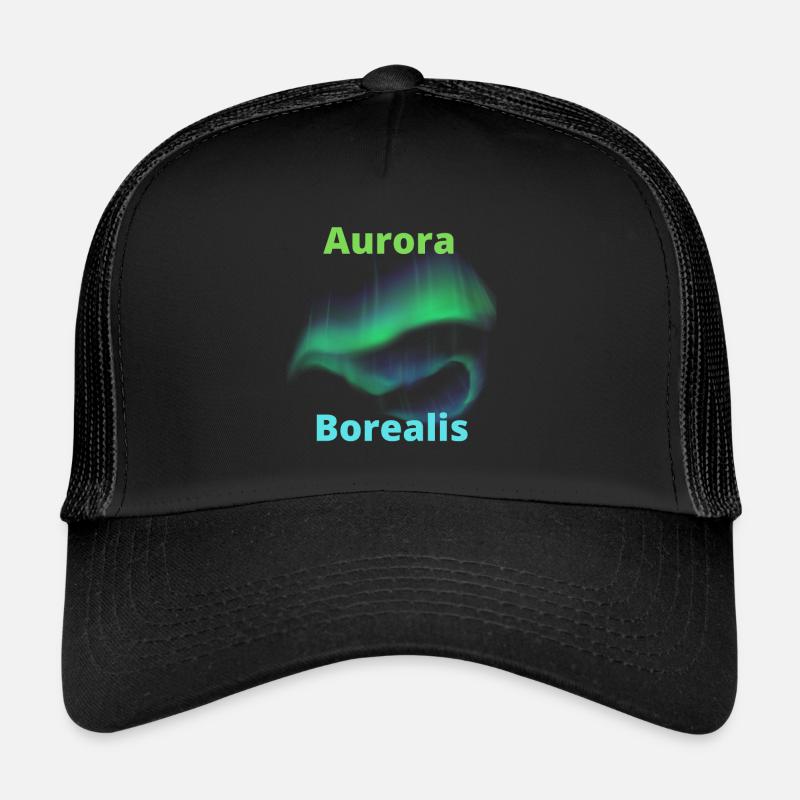 Aurora Borealis - Trucker Cap - black/black