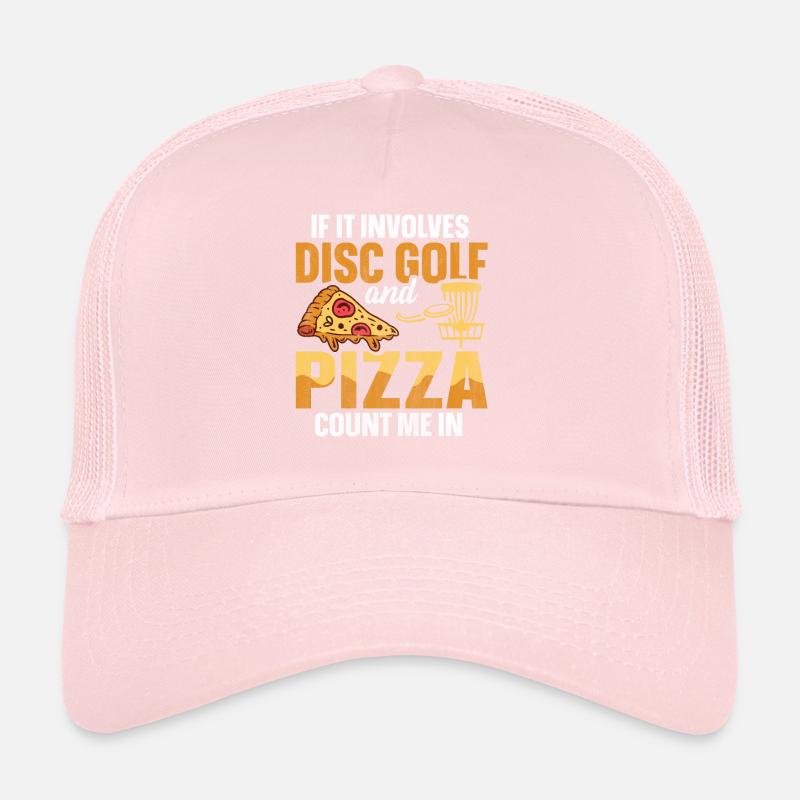 Disc Golf et Pizza - Comptez-moi en Frisbee Casquette trucker 