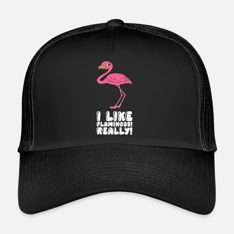 Drôles de graphismes flamants roses Casquette trucker 