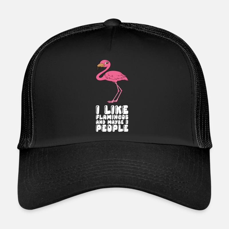 Drôles de graphismes flamants roses Casquette trucker 