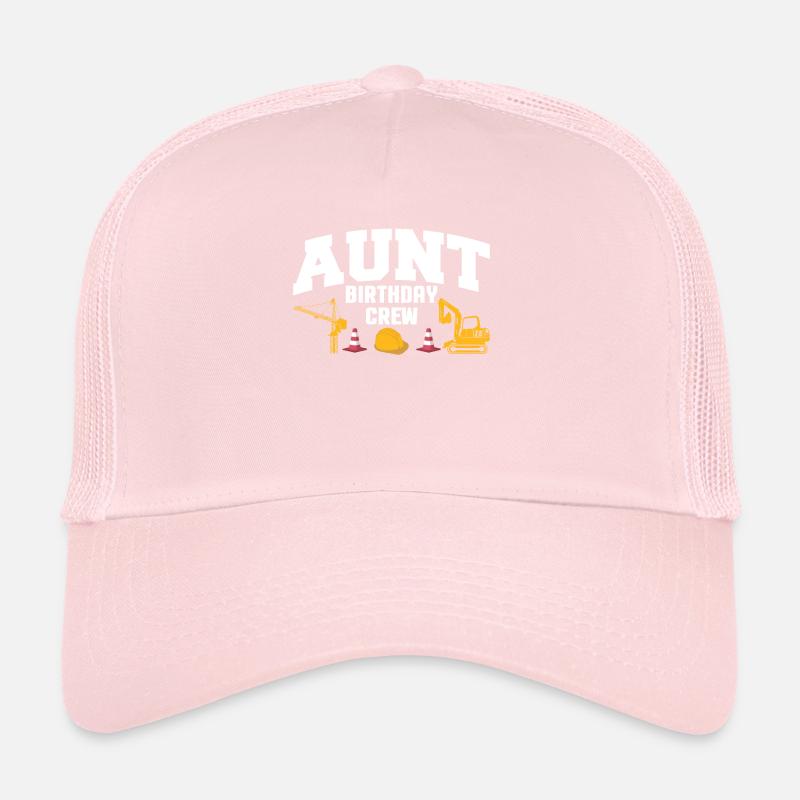 Aunt Birhtday Crew Construction Worker Birthday Party Trucker Cap
