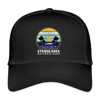 Parc national des Everglades Floride Subtropical - Casquette trucker  - noir/noir - Devant