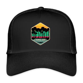 Everglades Wetlands Florida Alli National Park - Casquette trucker  - noir/noir - Devant