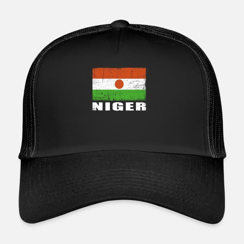 Drapeau du Niger Grunge Drapeau du Niger Casquette trucker 