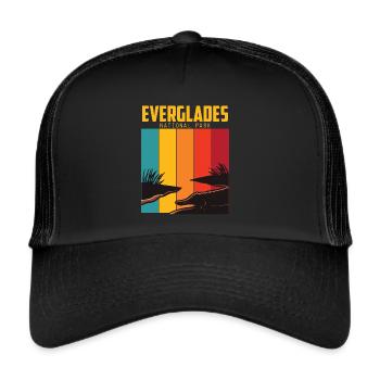 Parc National Souvenir Everglades Alligator Randonnée Su - Casquette trucker  - noir/noir - Devant
