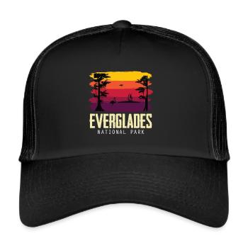 Everglades Wetlands Parc national de Pelikan Flori - Casquette trucker  - noir/noir - Devant