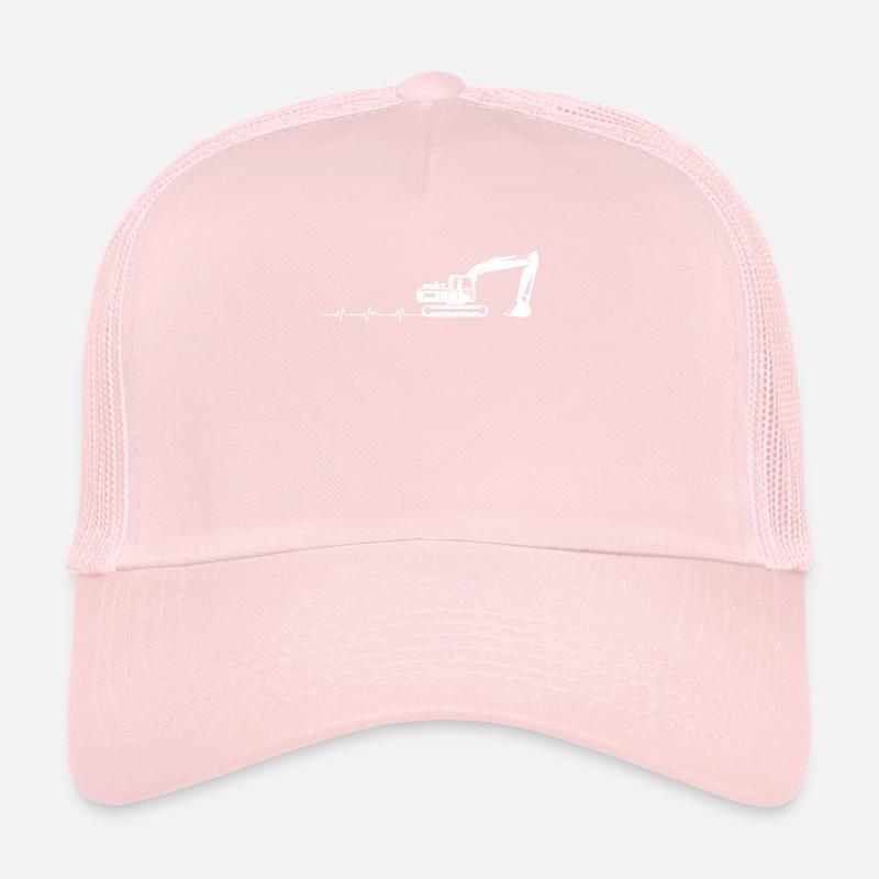 Herzschlag Herzlinie Herzfrequenz Bagger Trucker Cap