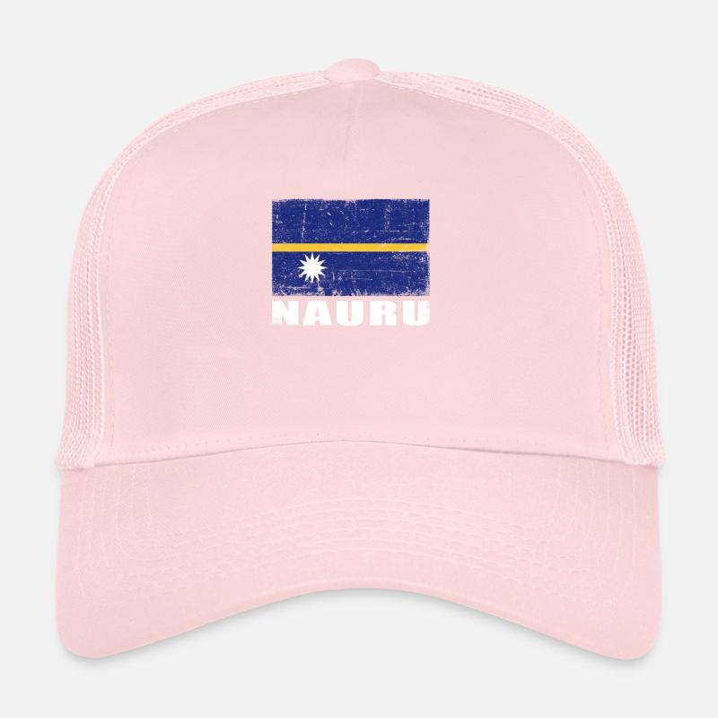 Drapeau de Nauru Grunge Drapeau de Nauru Casquette trucker 