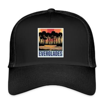 Parc national andin des Everglades SwampLand florida - Casquette trucker  - noir/noir - Devant