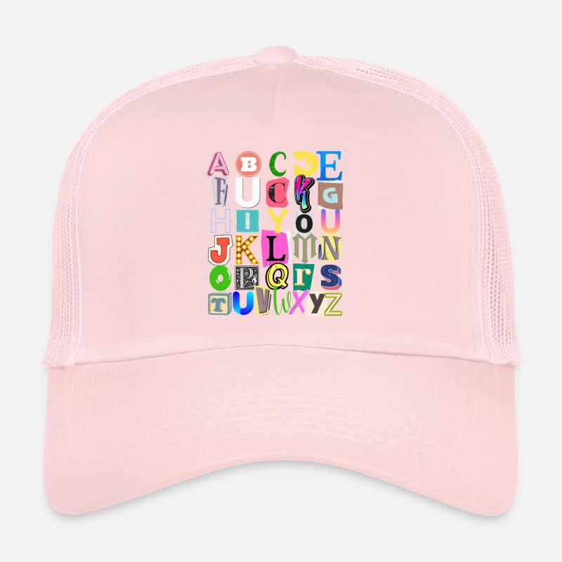 Alphabet and hidden message Trucker Cap