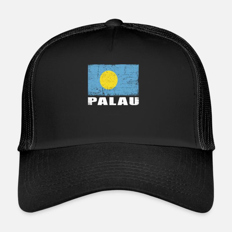 Drapeau des Palaos Drapeau des Palaos Grunge Drapeau des Palaos Casquette trucker 