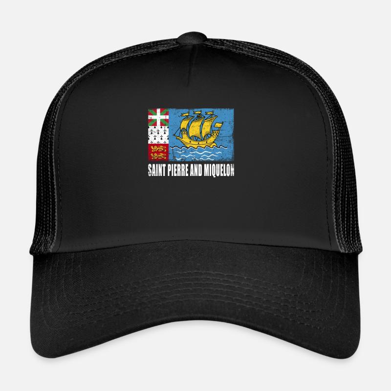 Drapeau de Saint-Pierre-et-Miquelon Casquette trucker 