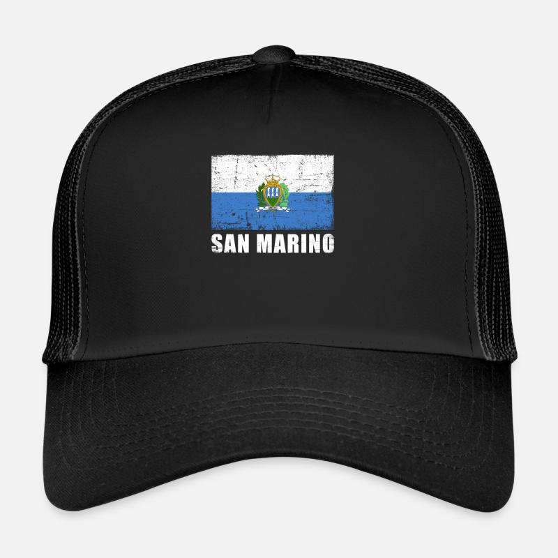 Drapeau de Saint-Marin Grunge Drapeau de Saint-Marin Casquette trucker 