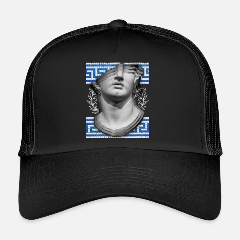 Grèce, sculpture antique, motif sinueux Casquette trucker 