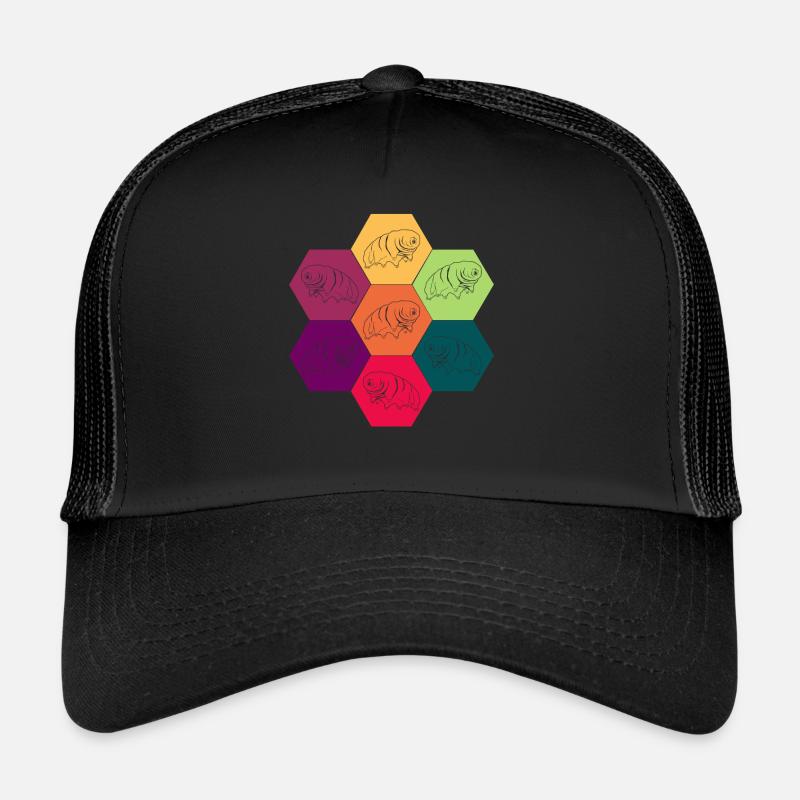 Tardigrade Tardigrade Retro Ours d’eau - Casquette trucker  - noir/noir
