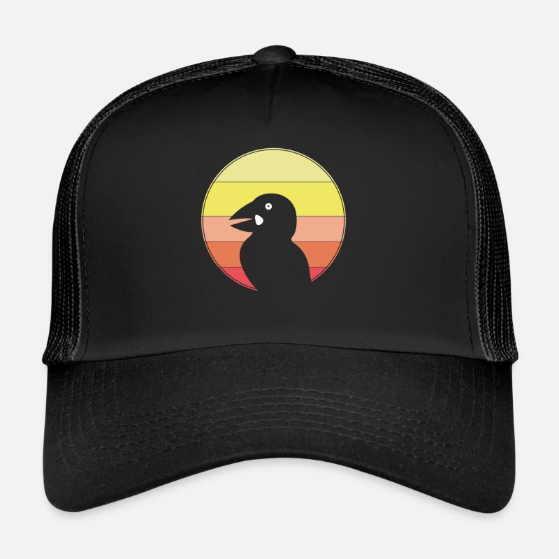 Puffin Papageientaucher Retro Puffins - Trucker Cap - Schwarz/Schwarz