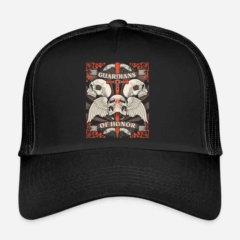 Vintage Skull Skull Biker Design avec serpents Casquette trucker 