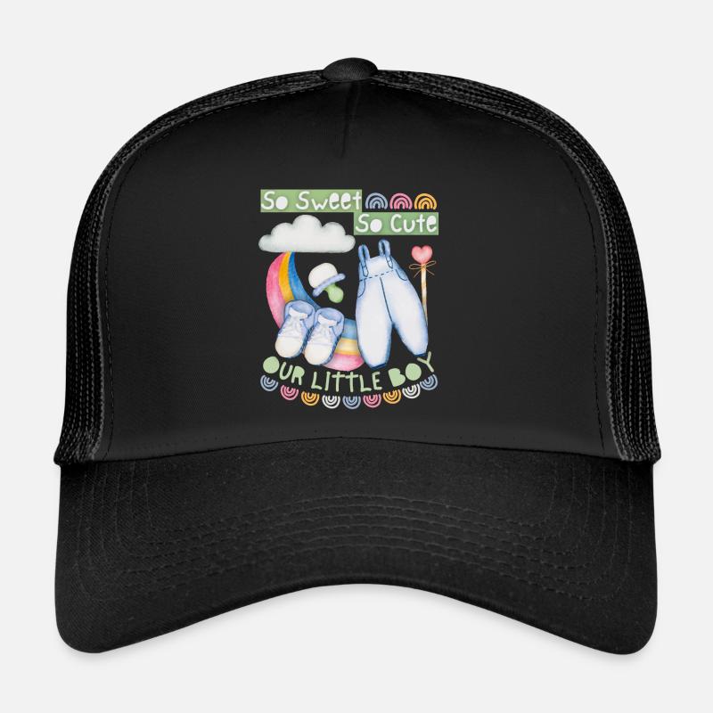 Bébé, bébé garçon, bébé garçon, dire avec arc-en-ciel Casquette trucker 