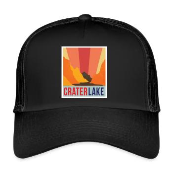 Crater Lake National Park Oregon Hiking Nature Vulk - Trucker Cap - black/black - Front