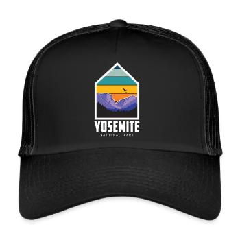 Parc national Heartbeat Yosemite California Souve - Casquette trucker  - noir/noir - Devant