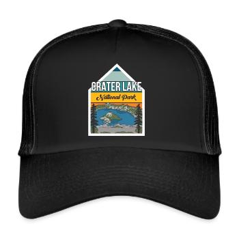 Oregon Crater Lake National Park Hiking Nature - Trucker Cap - black/black - Front
