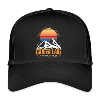 Crater Lake Mountain National Park Souvenir Hiking Nat - Trucker Cap - black/black - Front