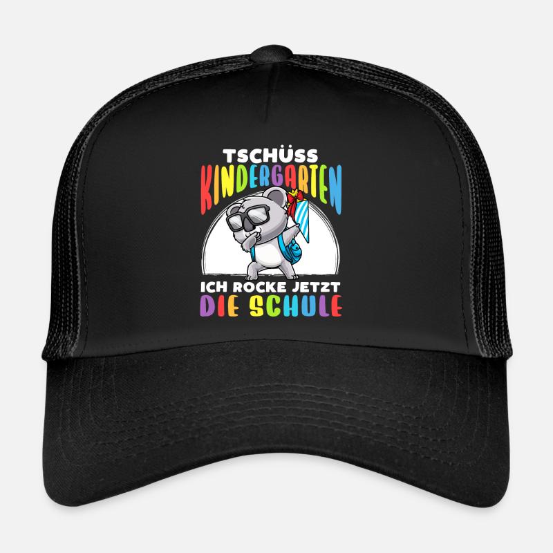 Schulkind Einschulung Koala - Trucker Cap - Schwarz/Schwarz
