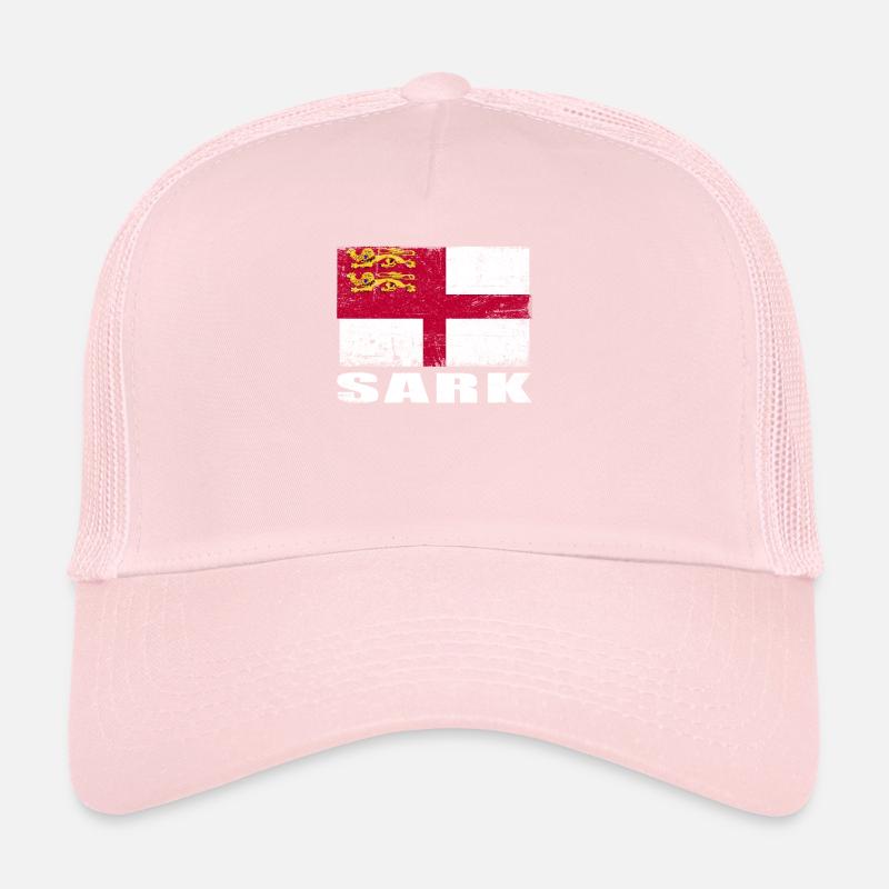Drapeau de Sark Grunge Drapeau de Sark Casquette trucker 