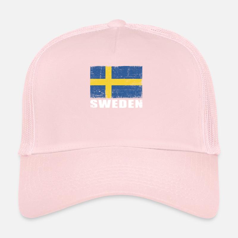 Drapeau de la Suède Grunge Drapeau de la Suède Casquette trucker 