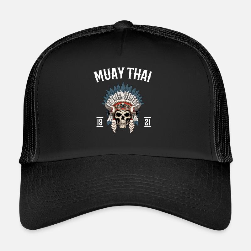 Muay Thai - Skelett-Kriegshaube Thai-Boxen Trucker Cap