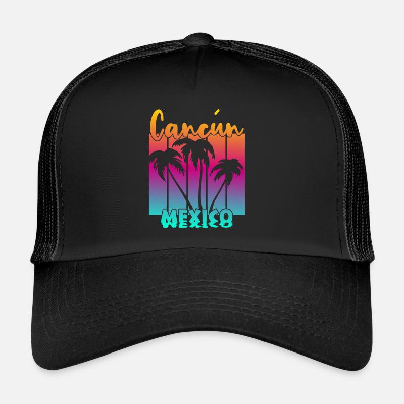 Cancun Mexico - Trucker Cap - Schwarz/Schwarz