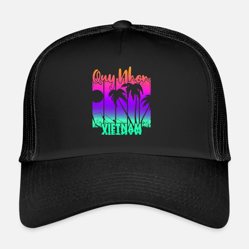 Quy Nhon Vietnam - Casquette trucker  - noir/noir