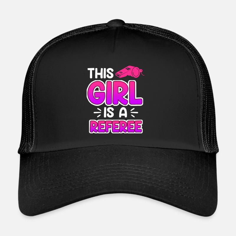 Ladies referee referee referee - Trucker Cap - black/black