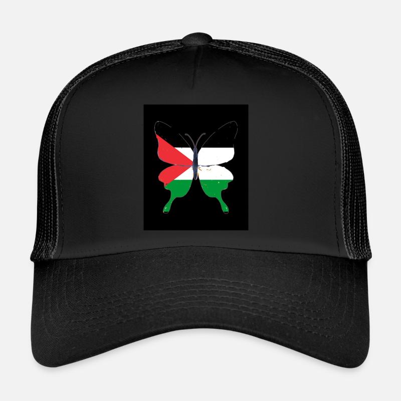 Palästina - Trucker Cap - Schwarz/Schwarz