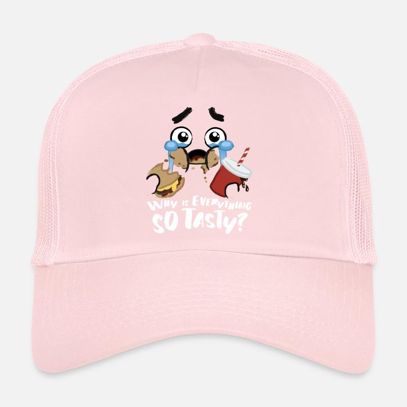 Face & Slogan Design why is everything so tasty Trucker Cap