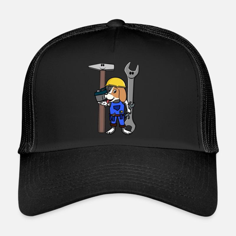 Construction Site Craftsman Dog Tool Safety Helmet Job Trucker Cap