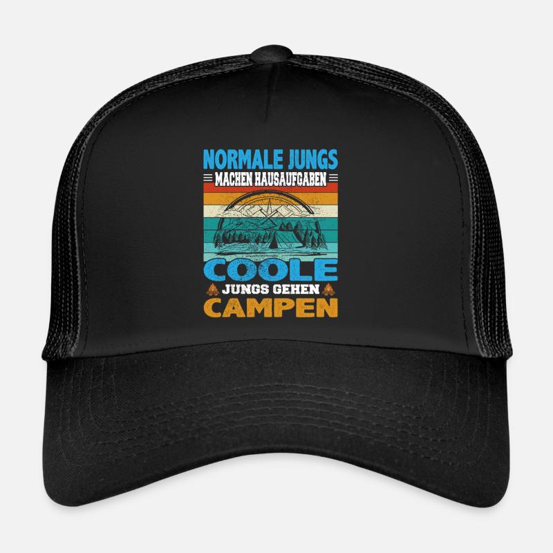 Camping Spruch Normale Jungs Hausaufgaben coole Trucker Cap