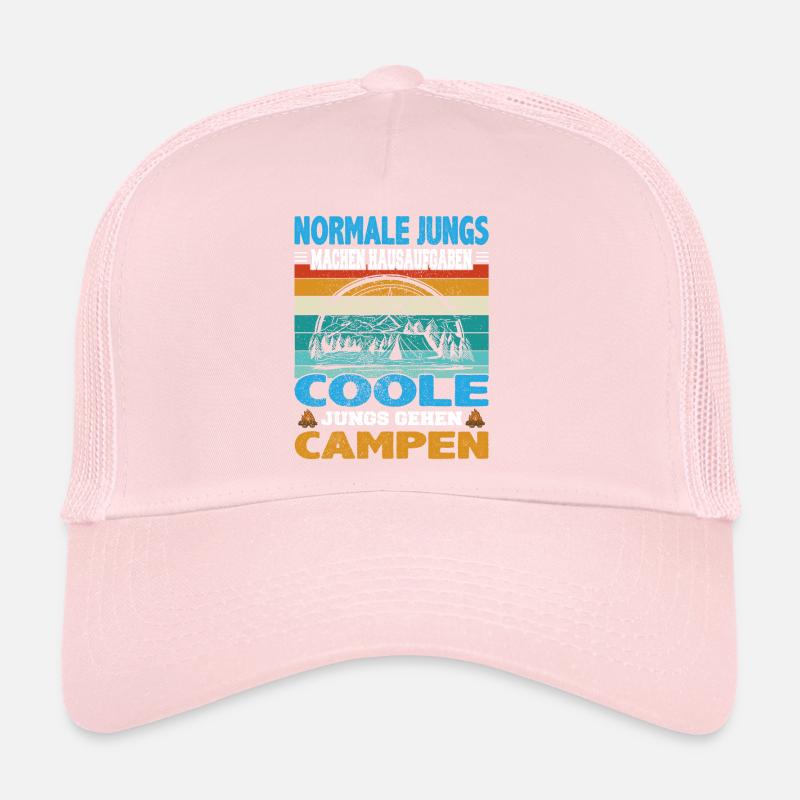 Camping Spruch Normale Jungs Hausaufgaben coole Trucker Cap