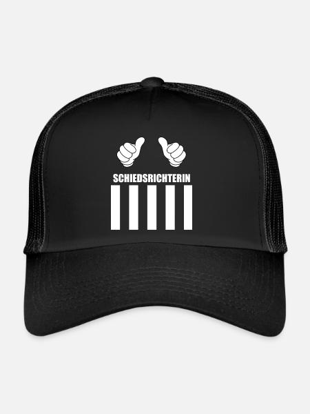 Schiedsrichterin Outfit - Trucker Cap - Schwarz/Schwarz